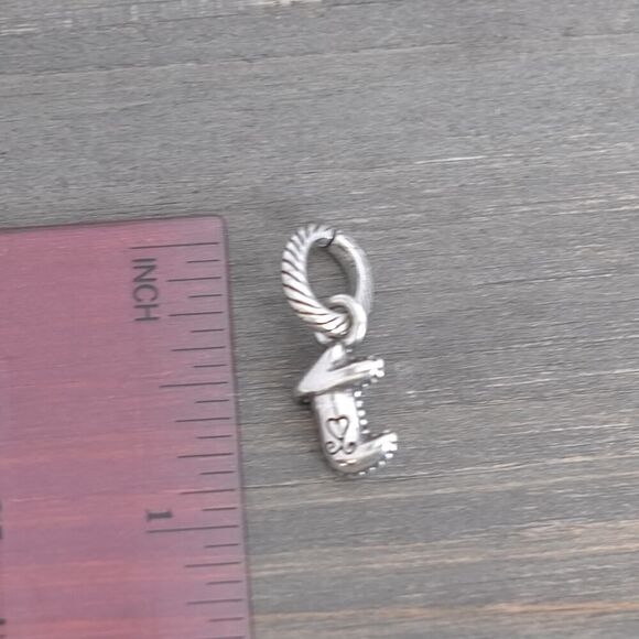 Brighton ABC Letter "t" Dangle Charm Silver Plated Cursive Monogram Alphabet - Picture 3 of 3